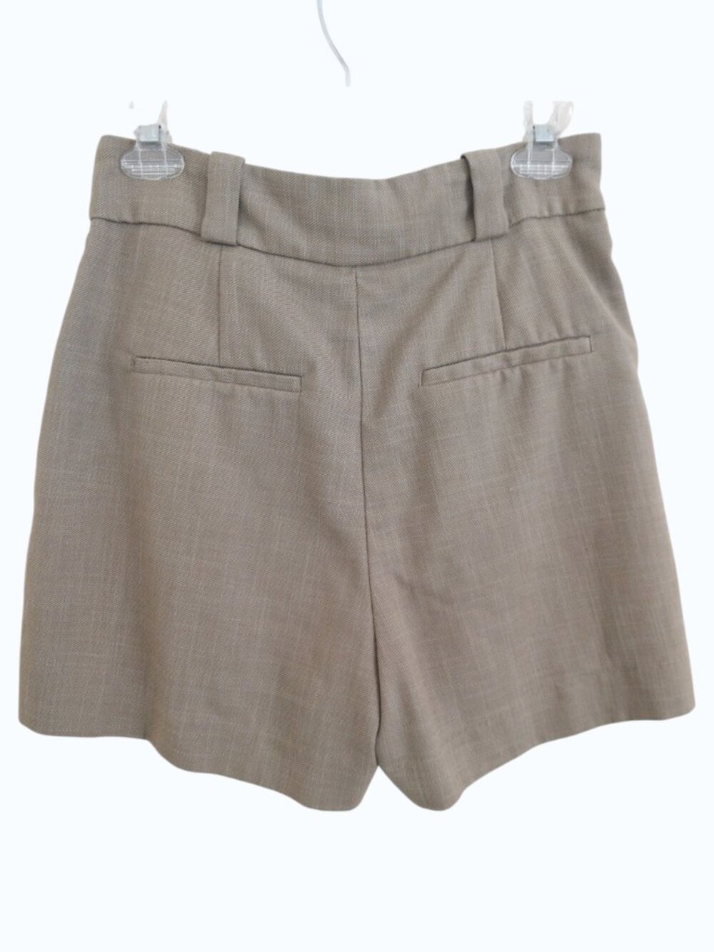 H&M Tailored High-Waist Women's Shorts Excellent Condition Tan Dressy Classy - Picture 7 of 8